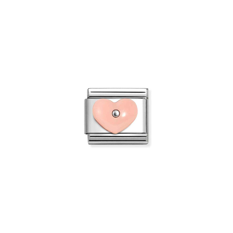 Charm Symbole Rose Resin Cœur - Argent Sterling
