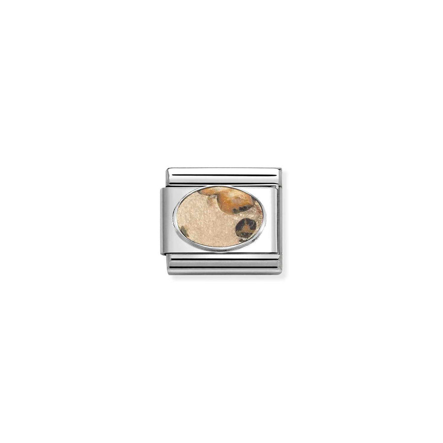 Charm Pierre Lionpard Jasper Mat - Argent Sterling