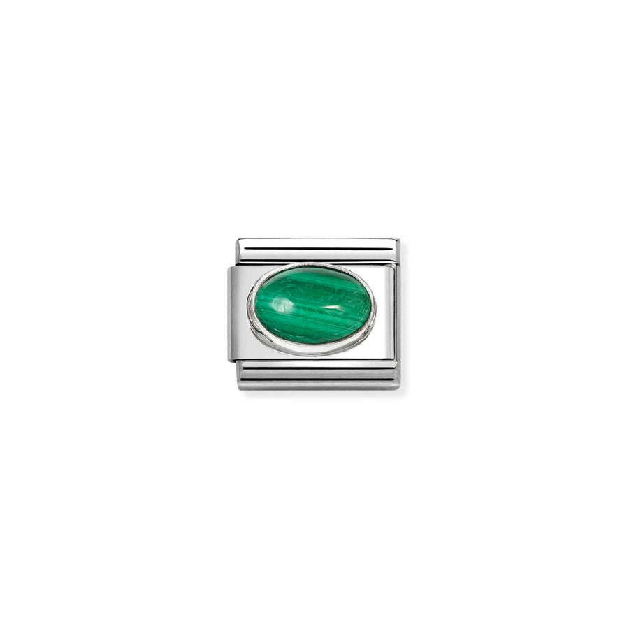 Charm Pierre Malachite - Argent Sterling