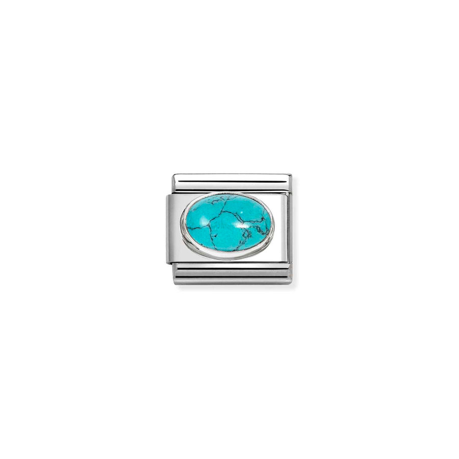 Charm Pierre Vein Turquoise - Argent Sterling