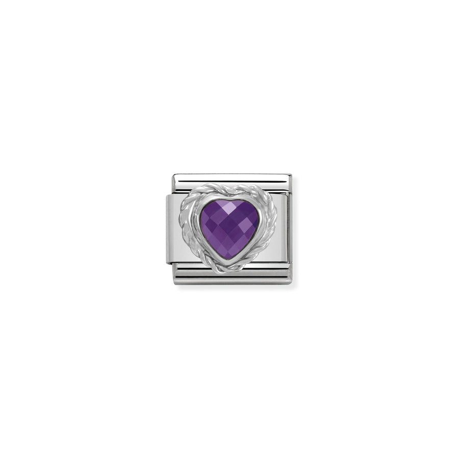 Charm Twisted Setting Violet - Argent Sterling