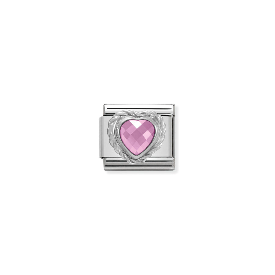 Charm Twisted Setting Rose - Argent Sterling