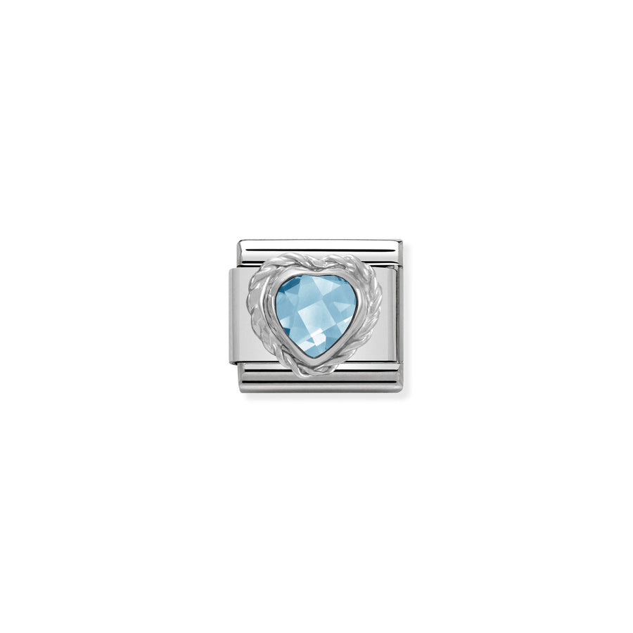 Charm Twisted Setting Light Bleu - Argent Sterling