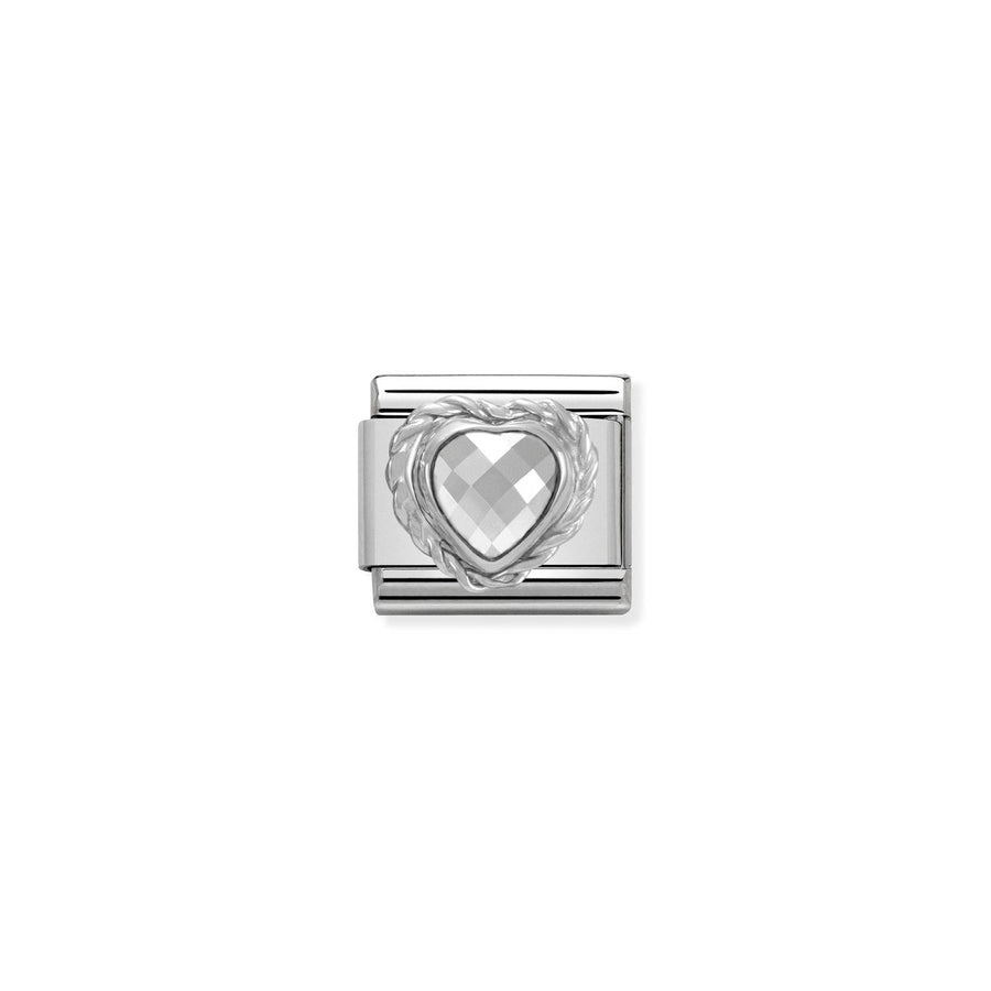 Charm Twisted Setting Blanc - Argent Sterling