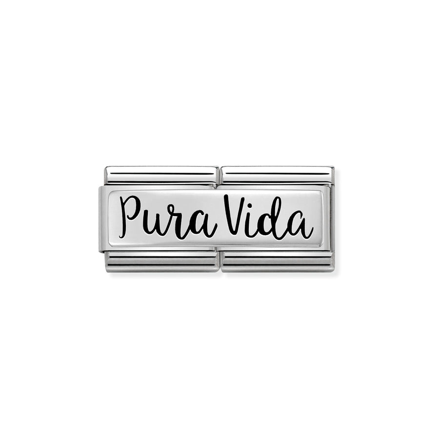 Charm Gravé Custom Pura Vida - Argent Sterling