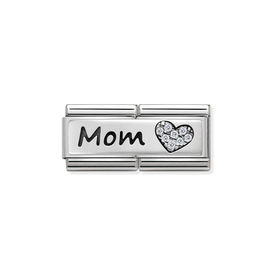 Charm Symbole Maman And Cœur - Argent Sterling