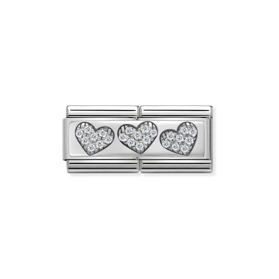 Charm 3 Cœurs - Argent Sterling