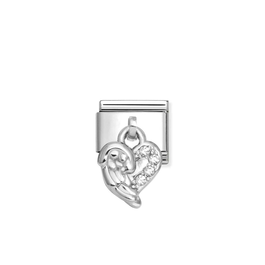 Charm Cœur In Blanc - Argent Sterling