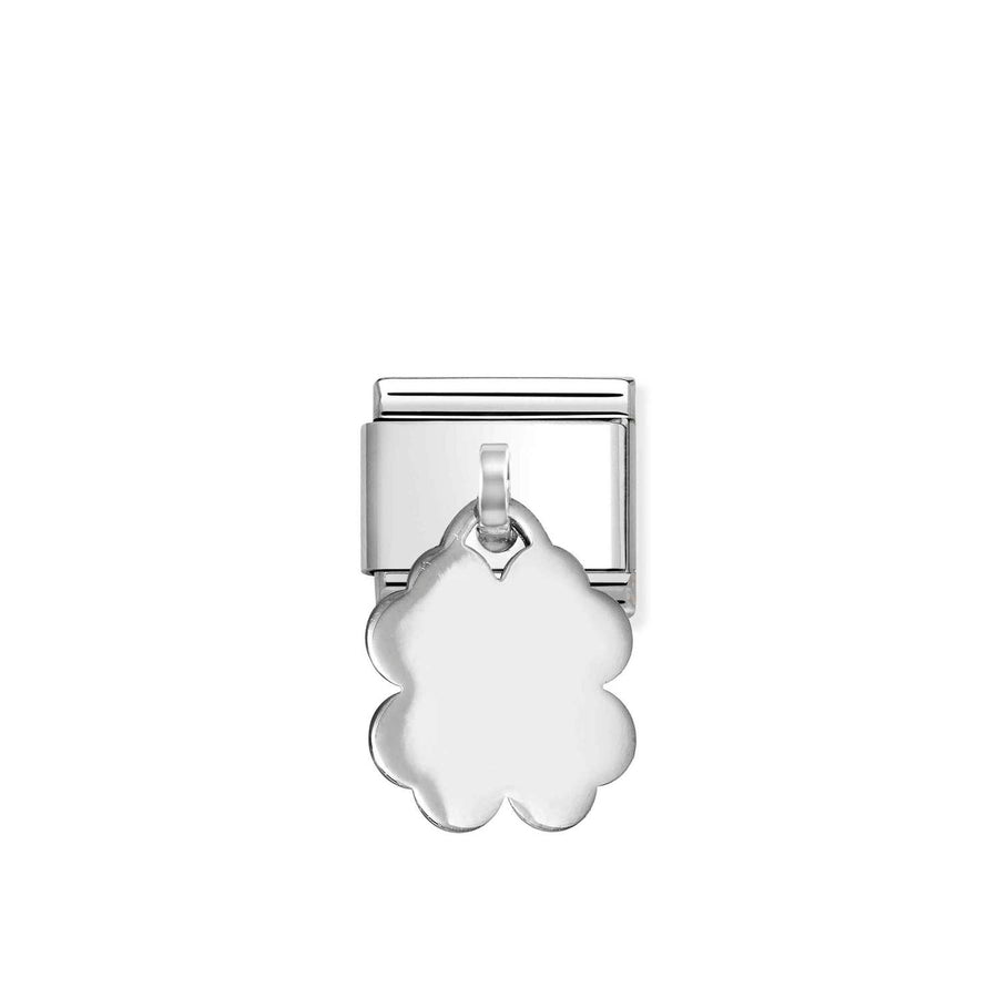 Charm Four-Leaf Camourr Pendant - Argent Sterling