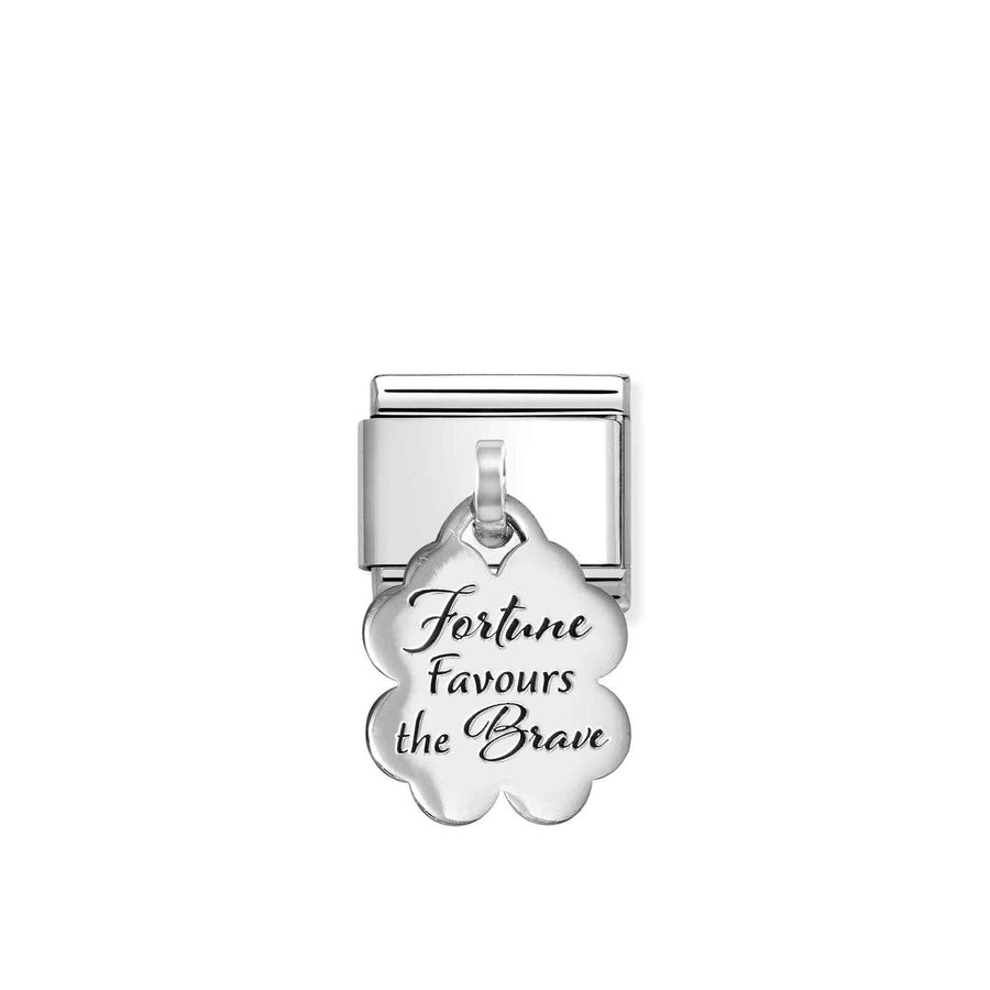 Charm Gravé Four-Leaf Camourr - Argent Sterling