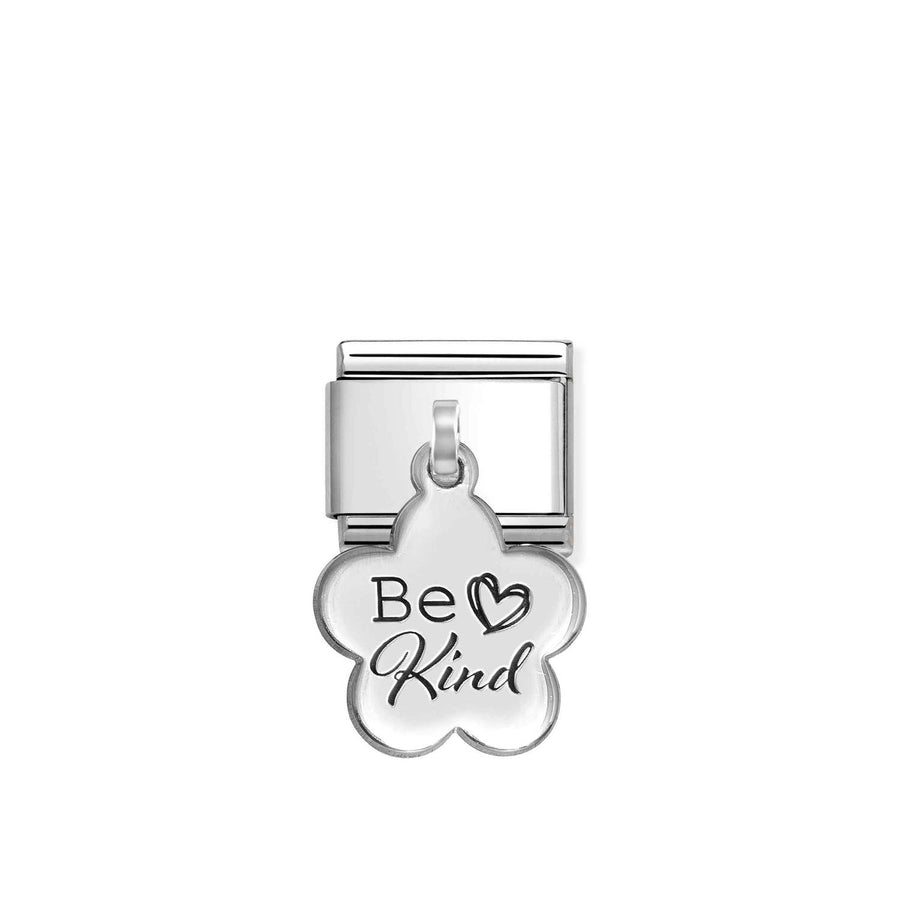 Charm Gravé Be Kind Fleur - Argent Sterling