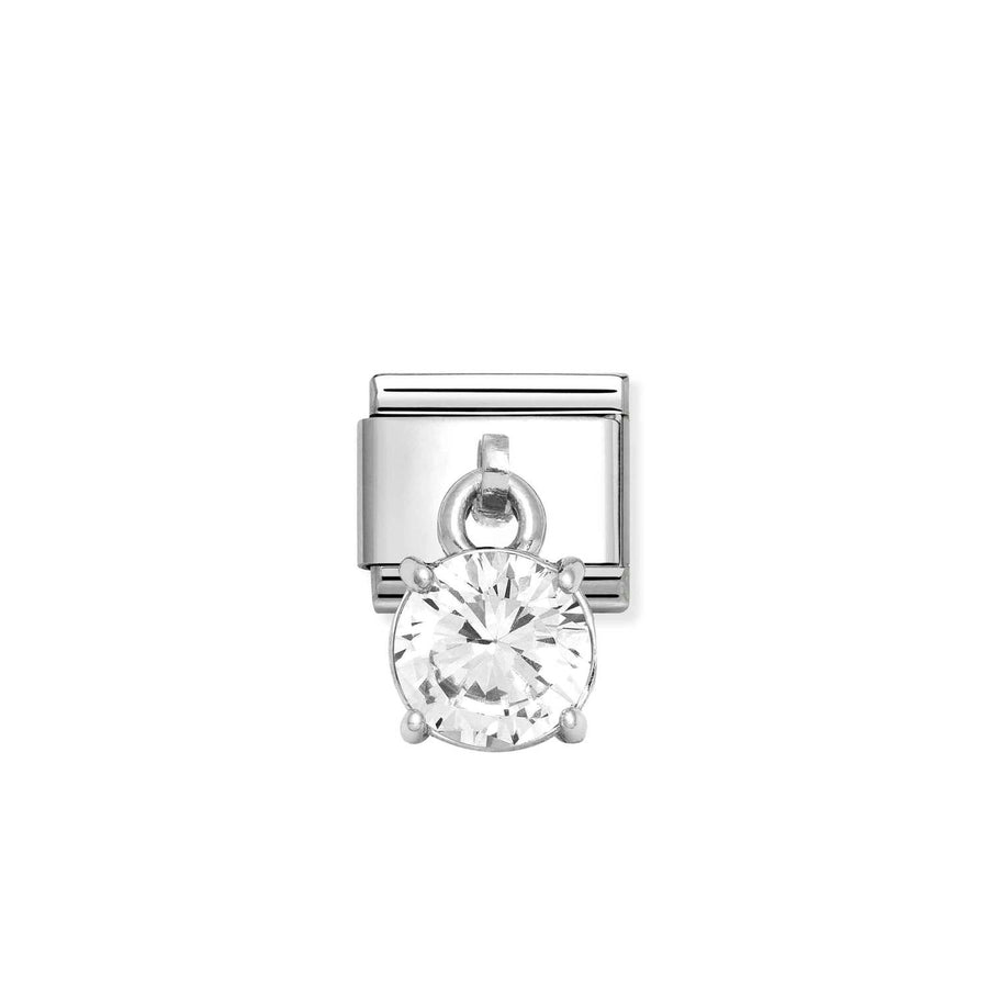 Charm Blanc Round - Argent Sterling