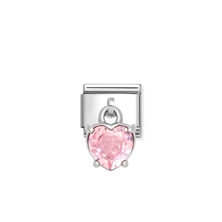 Charm Rose Cœur - Argent Sterling