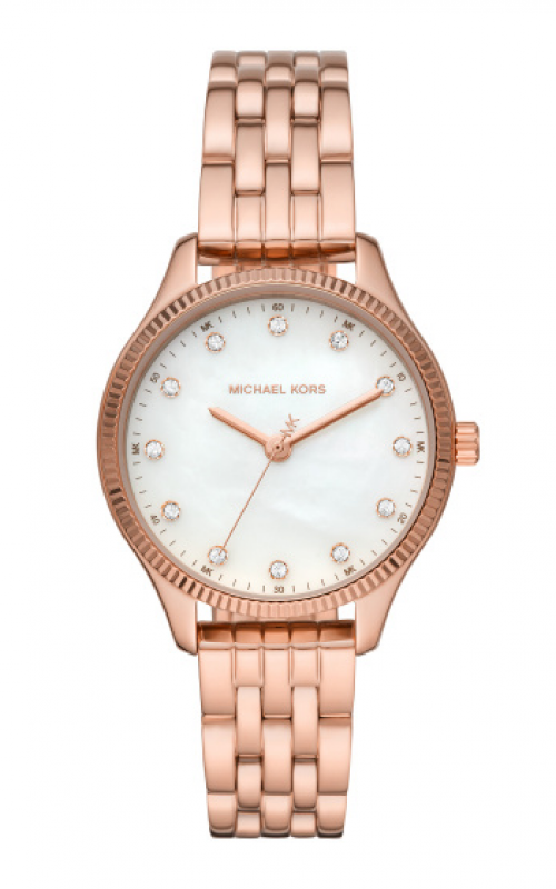 MK montre Lexington or rose