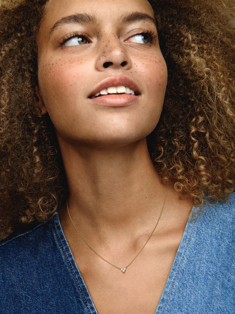 Collier Cœur à trois pierres