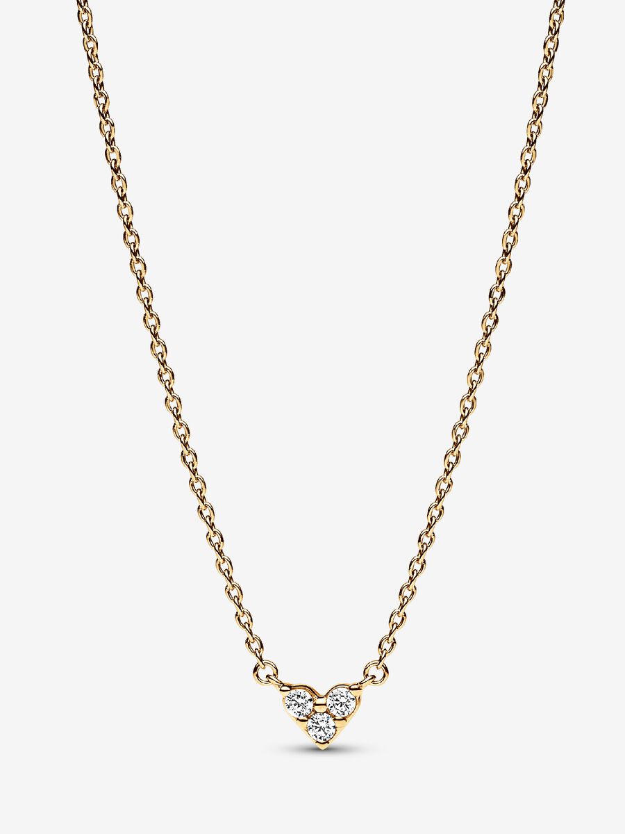 Collier Cœur à trois pierres