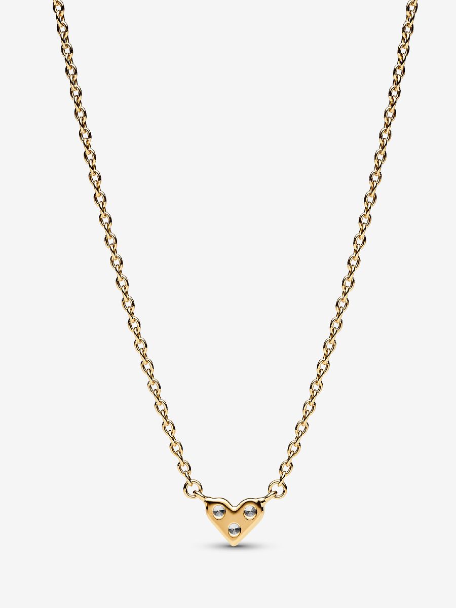 Collier Cœur à trois pierres