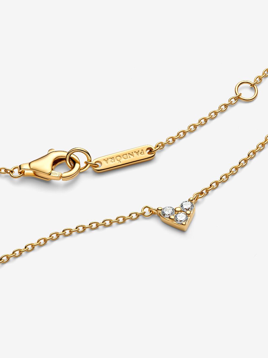Collier Cœur à trois pierres