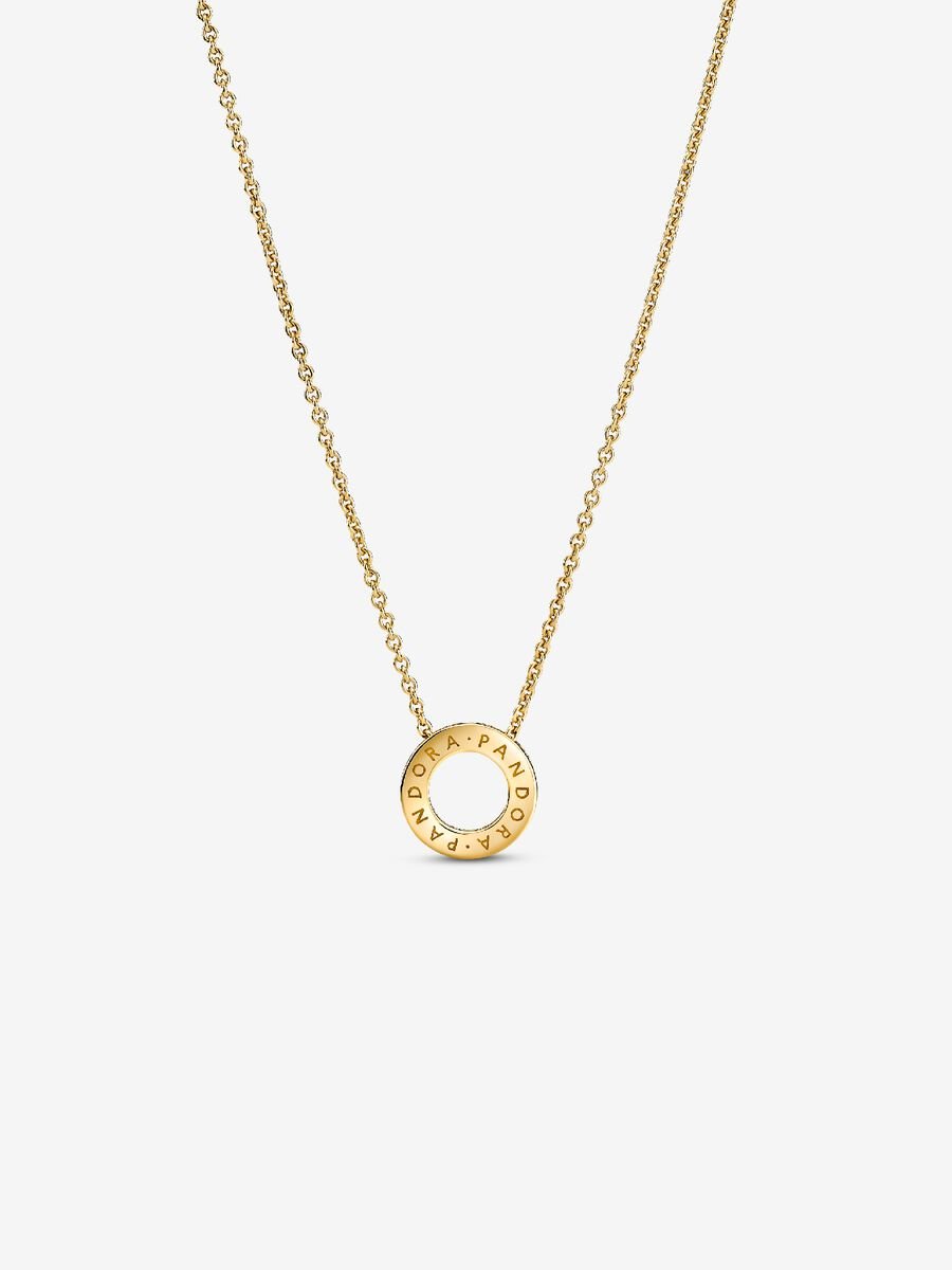 Collier Logo Pandora et cercle en pavé.