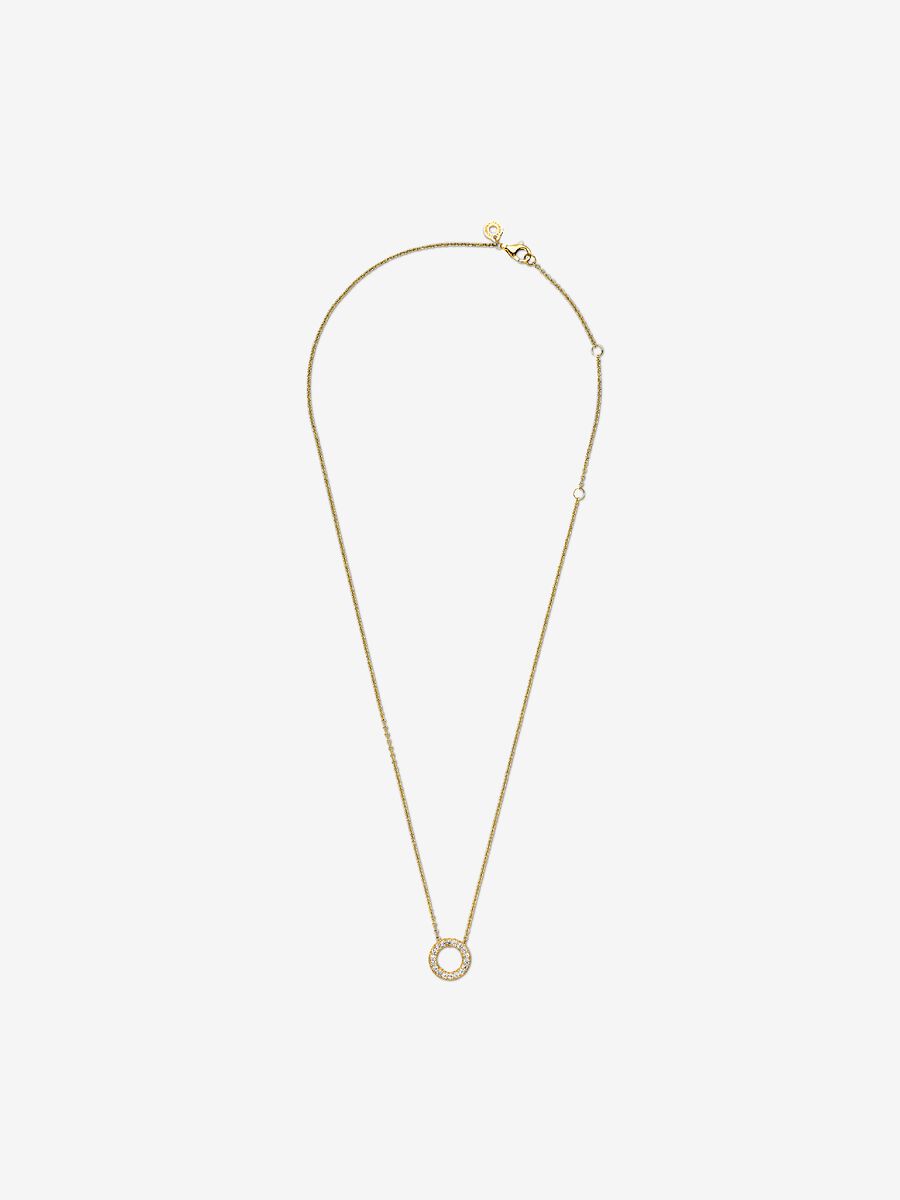 Collier Logo Pandora et cercle en pavé.