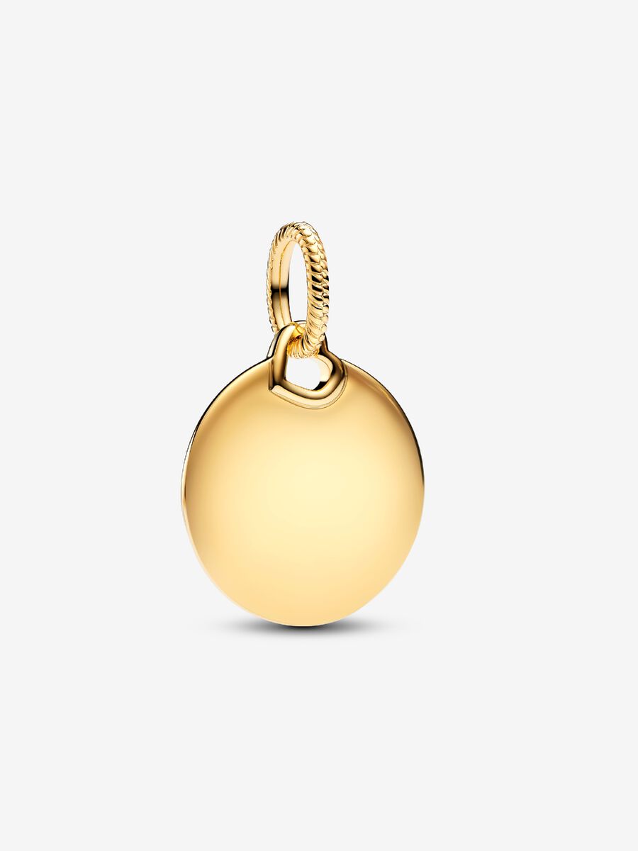 Charm-pendentif Étiquette ronde à graver