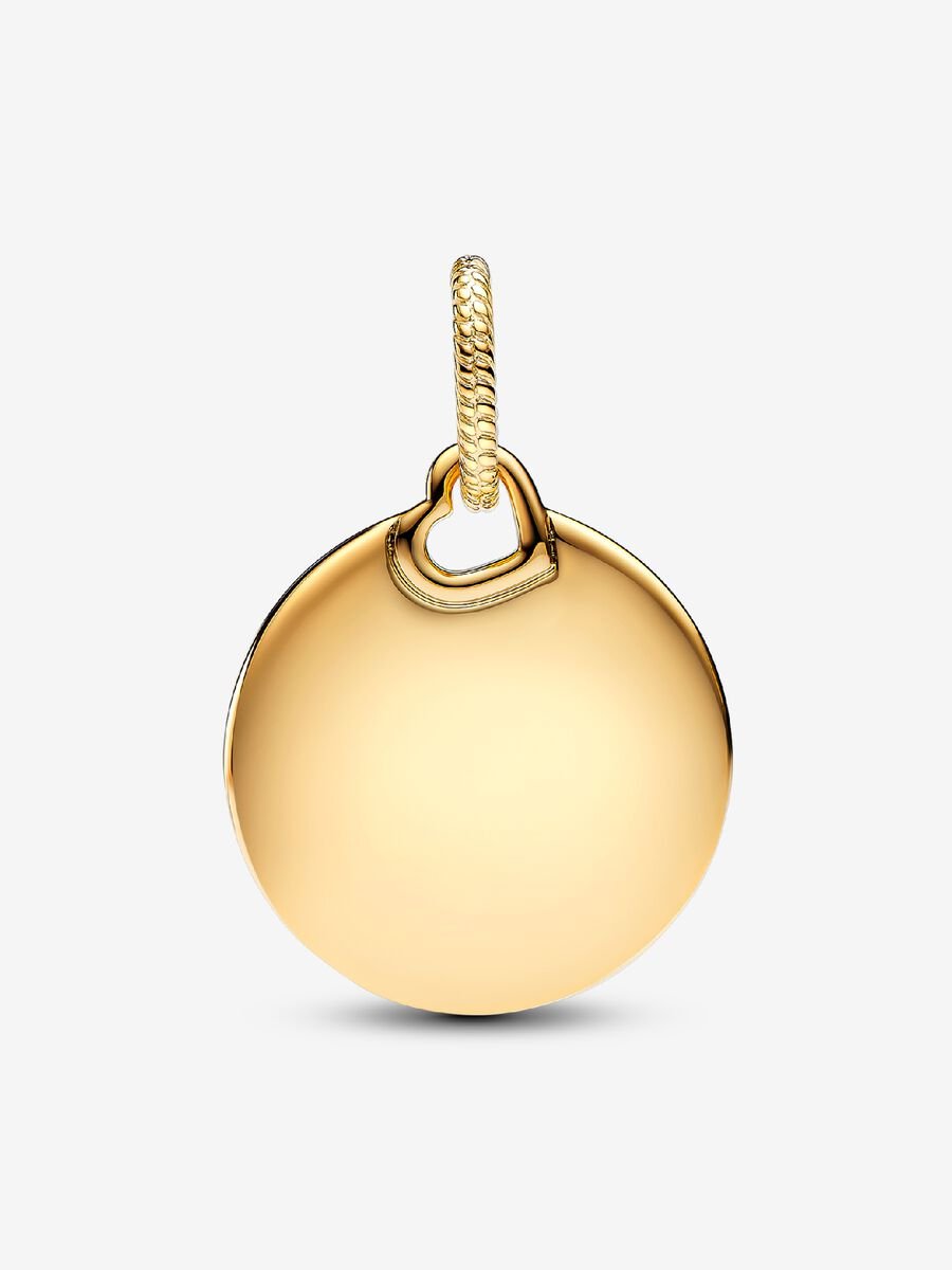 Charm-pendentif Étiquette ronde à graver