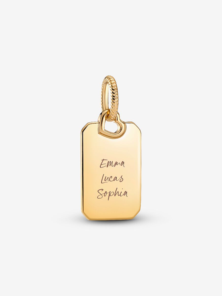 Pendentif Étiquette rectangulaire à graver