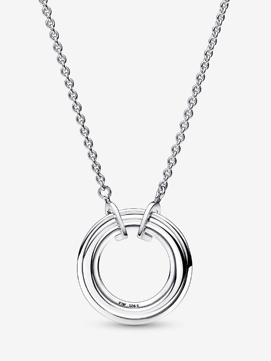 Collier deux-tons Logo et pavé Pandora Signature
