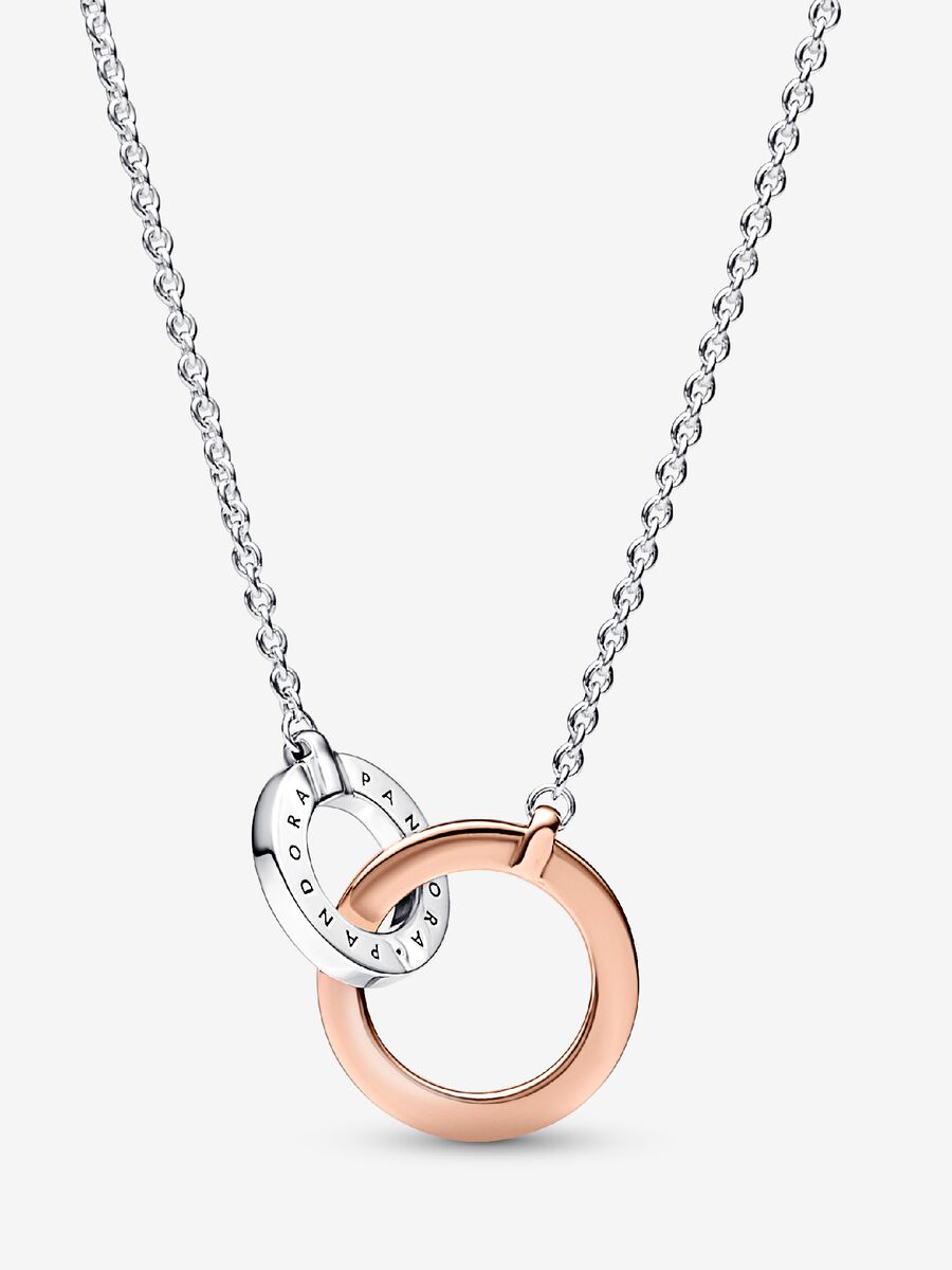 Collier Cercles entrelacés deux-tons Pandora Signature