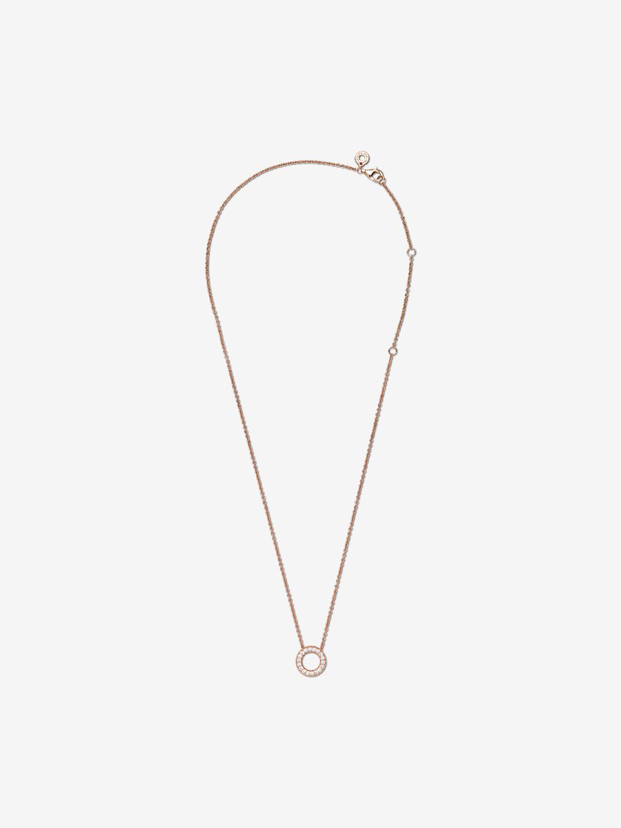 Collier Logo Pandora et cercle en pavé.