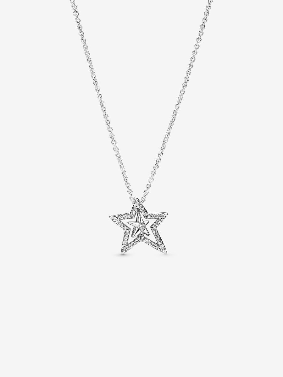 Collier Étoile asymétrique en pavé