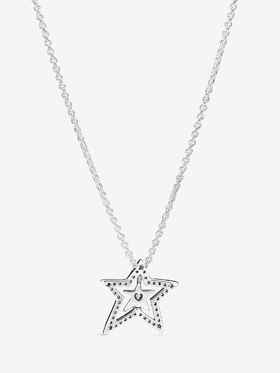 Collier Étoile asymétrique en pavé