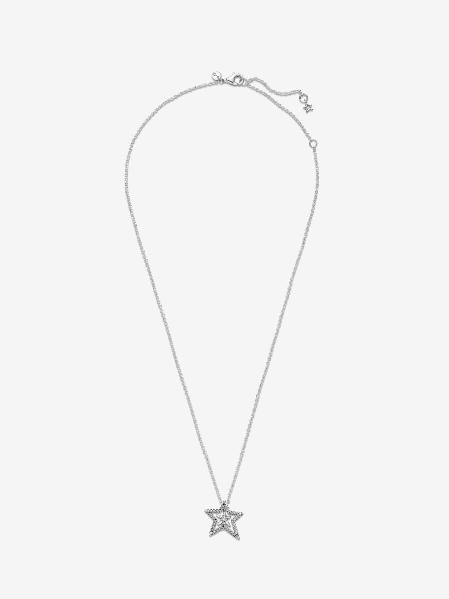 Collier Étoile asymétrique en pavé