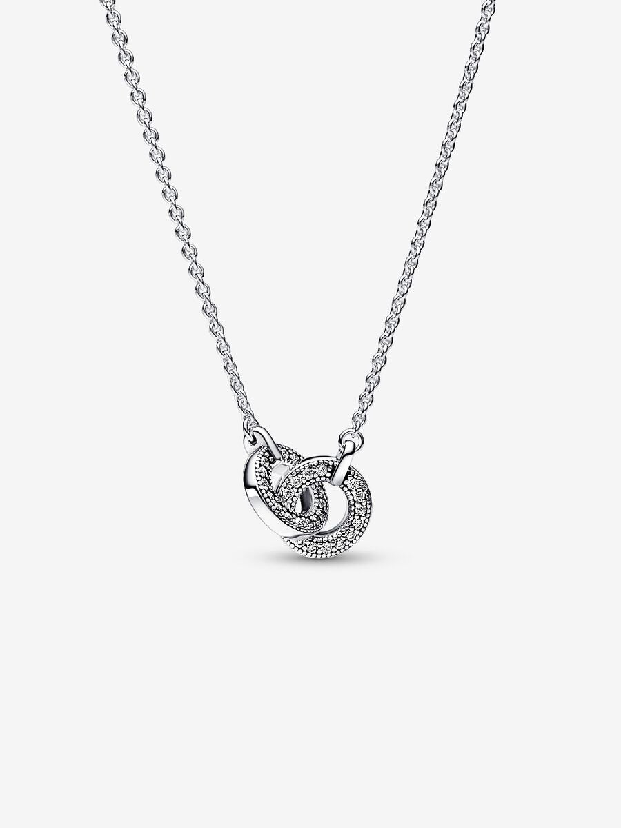 Collier à pendentif Pavé entrelacé Pandora Signature