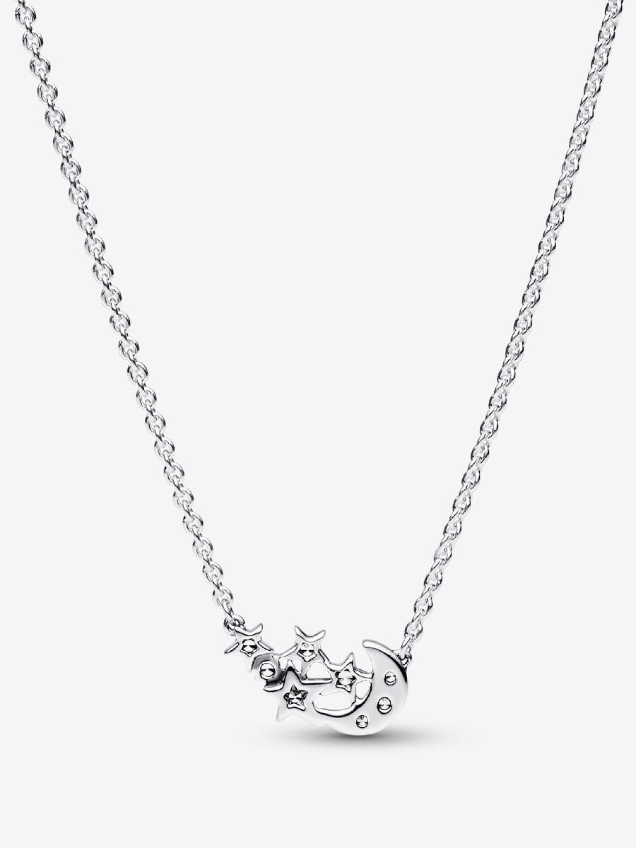 Collier Lune et étoile scintillantes