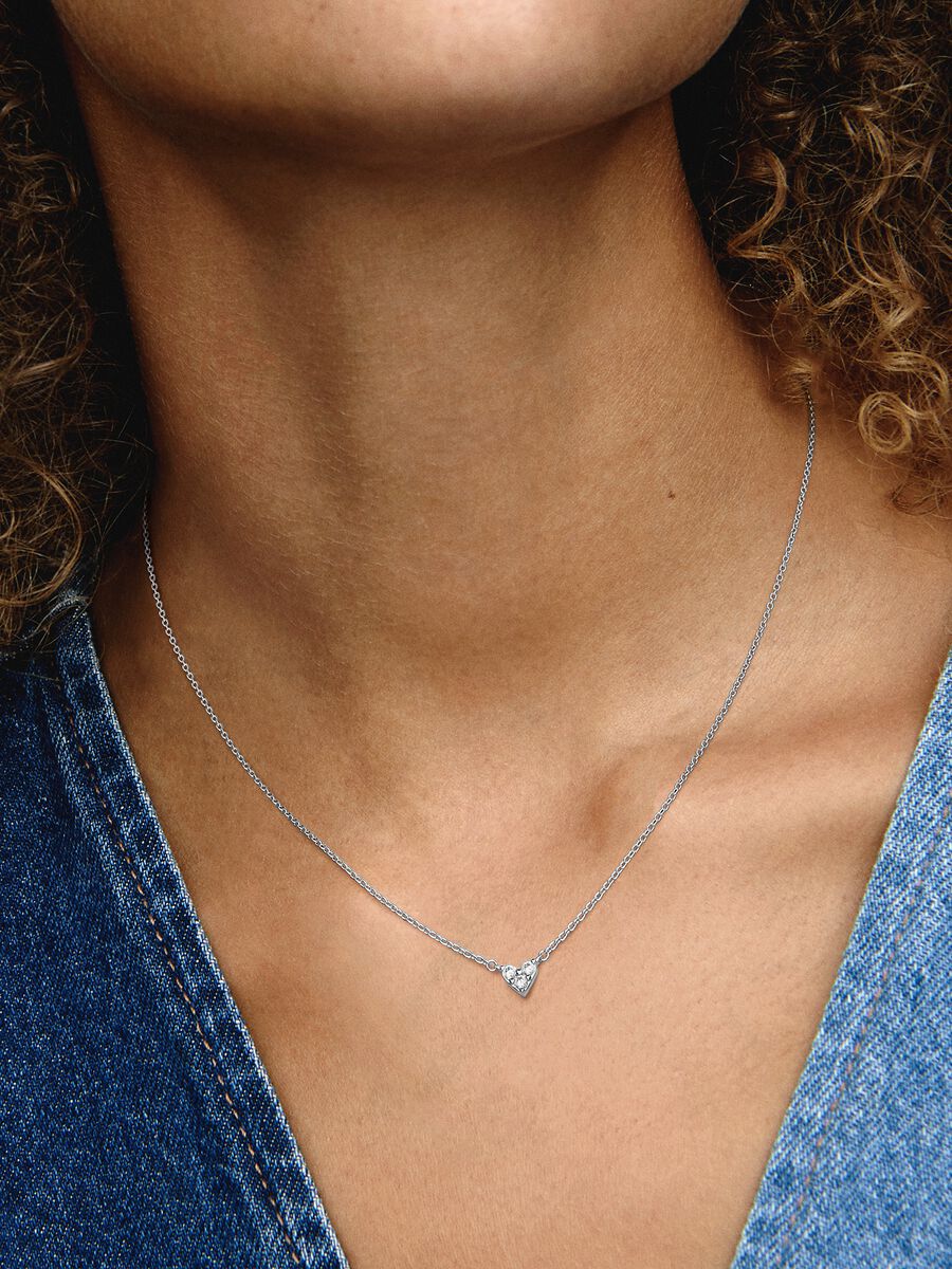 Collier Cœur à trois pierres