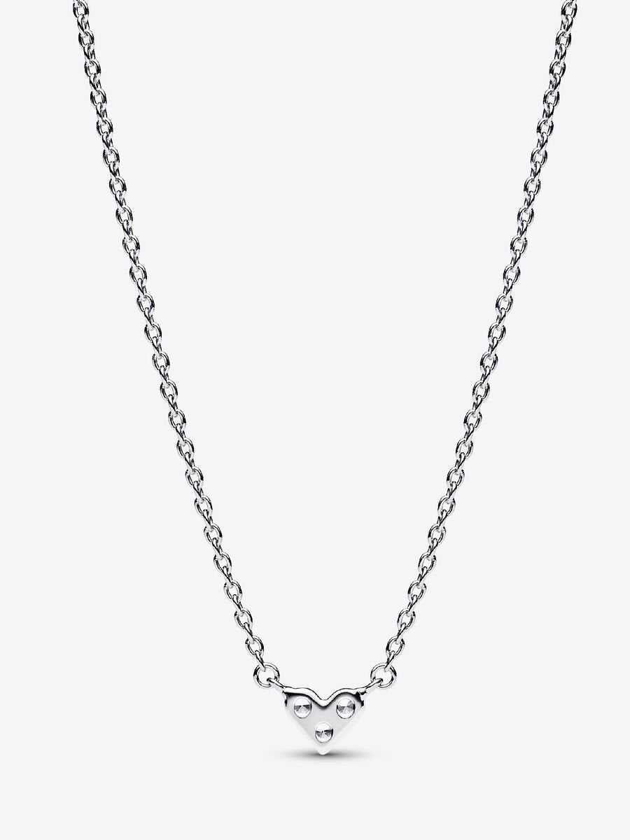 Collier Cœur à trois pierres
