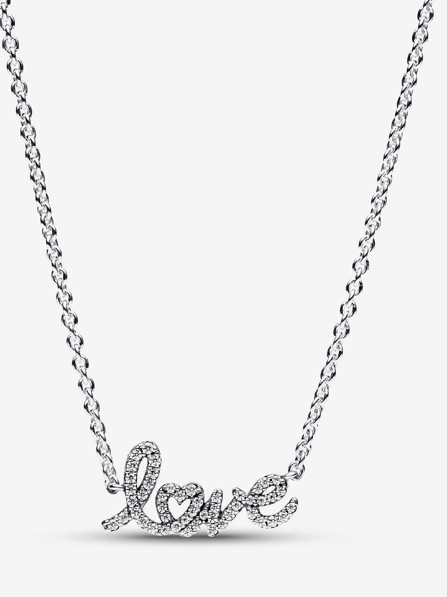Collier scintillant Amour manuscrit