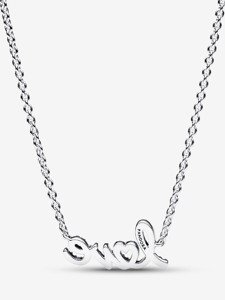 Collier scintillant Amour manuscrit