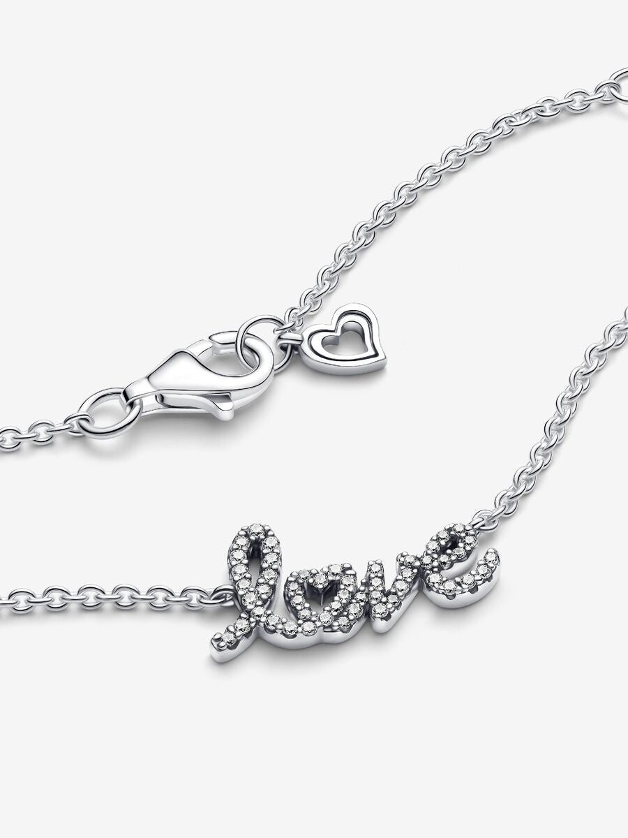 Collier scintillant Amour manuscrit