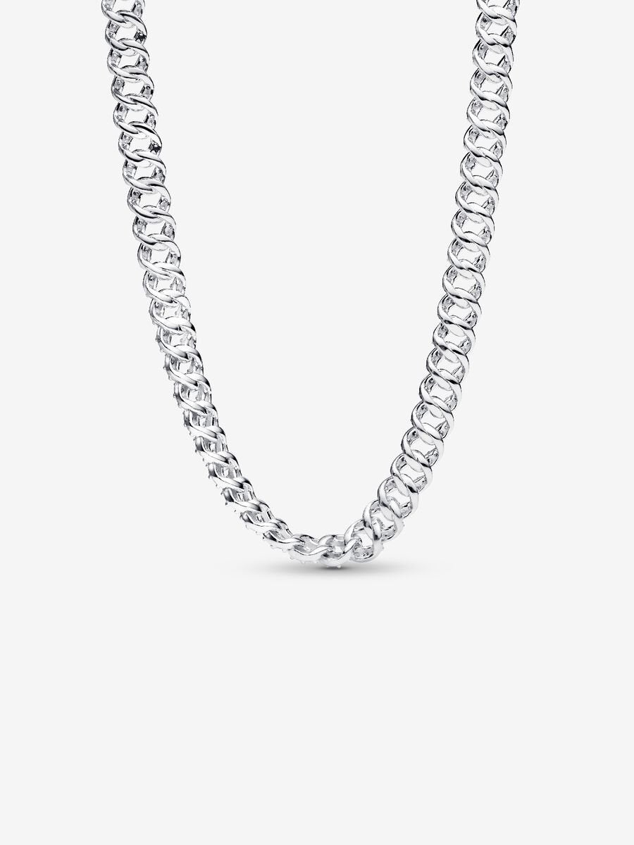 Collier à chaîne cubaine pavé