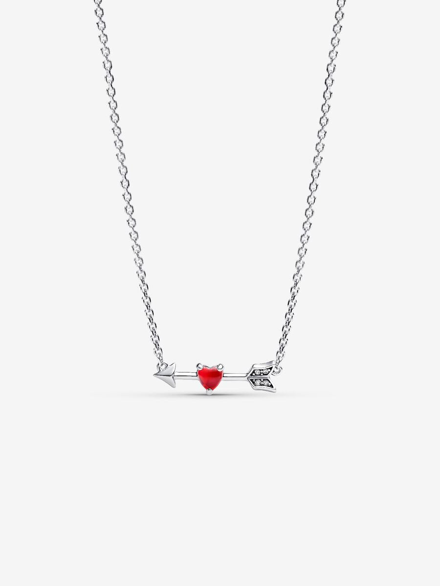 Collier Flèche et cœur en verre de Murano