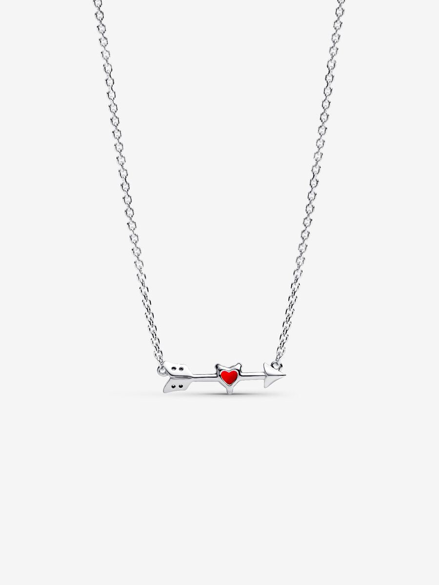 Collier Flèche et cœur en verre de Murano