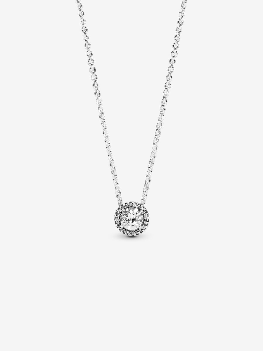 Collier Halo scintillant rond