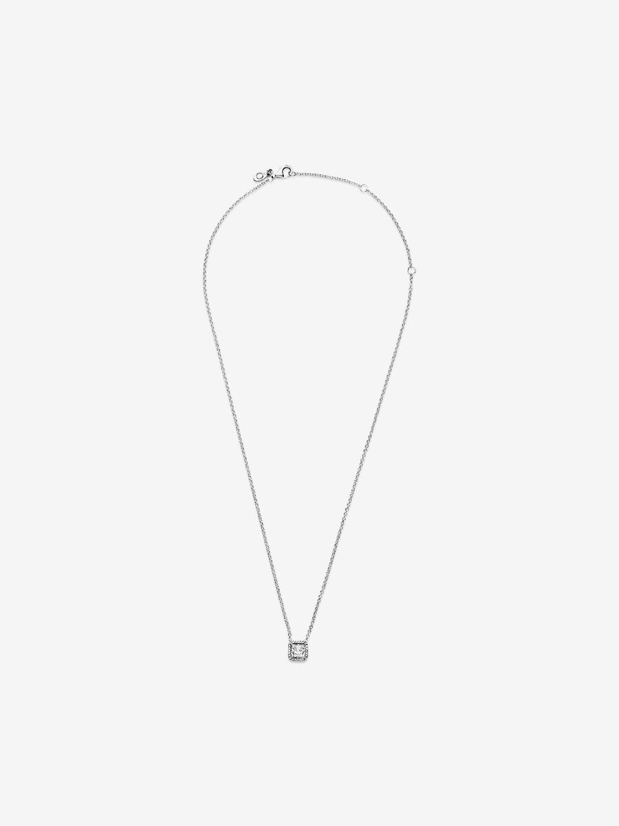 Collier Halo carré scintillant