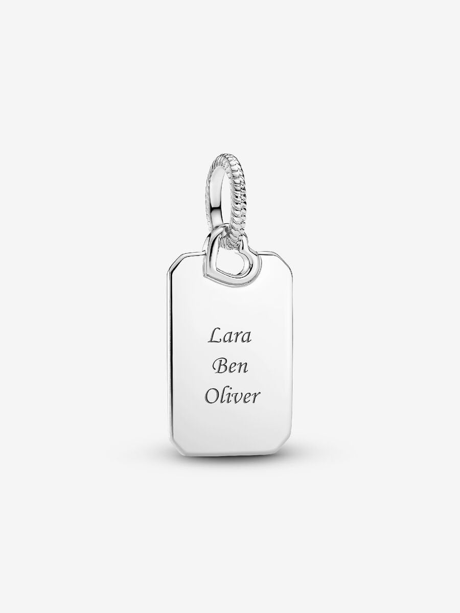 Pendentif Étiquette rectangulaire à graver