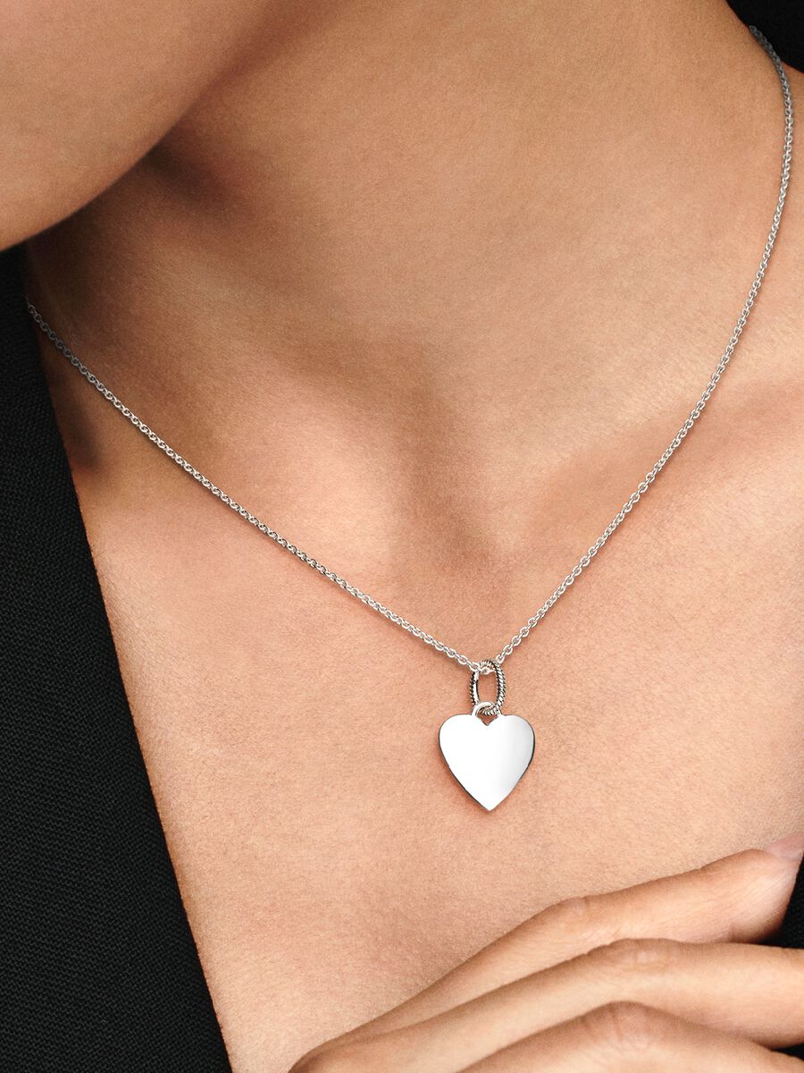 Pendentif Étiquette en forme de cœur à graver