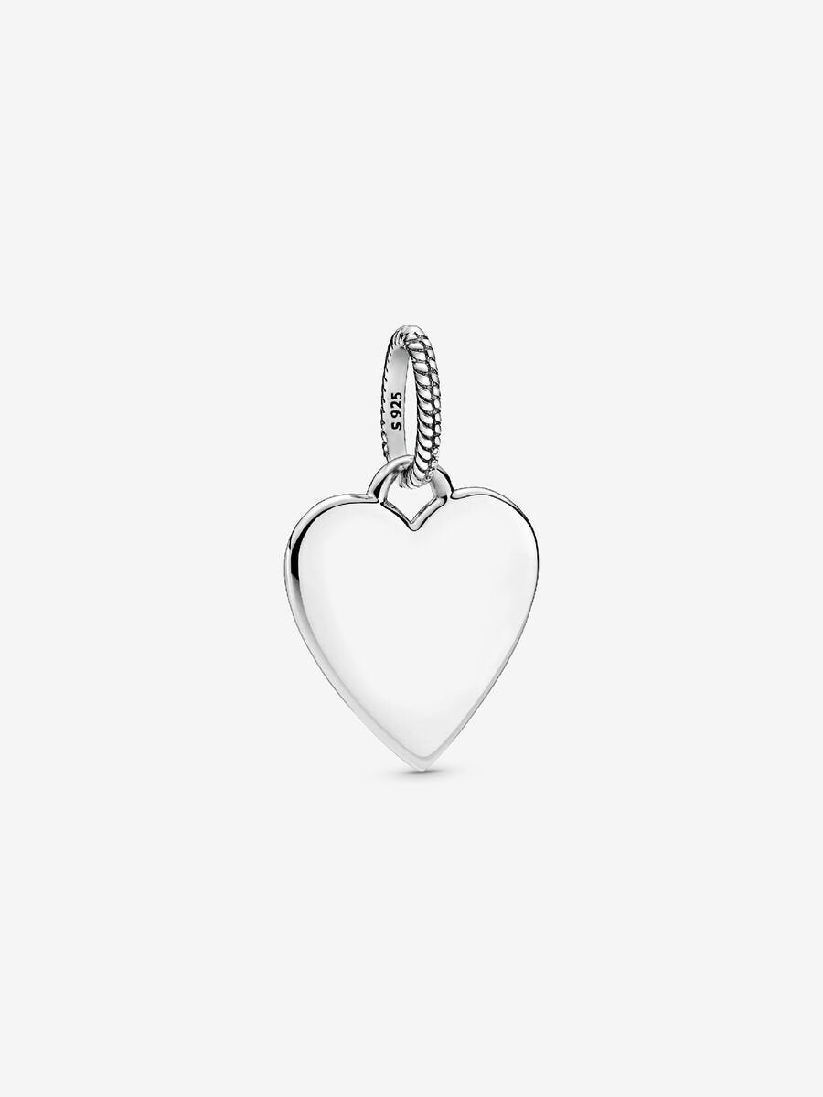 Pendentif Étiquette en forme de cœur à graver