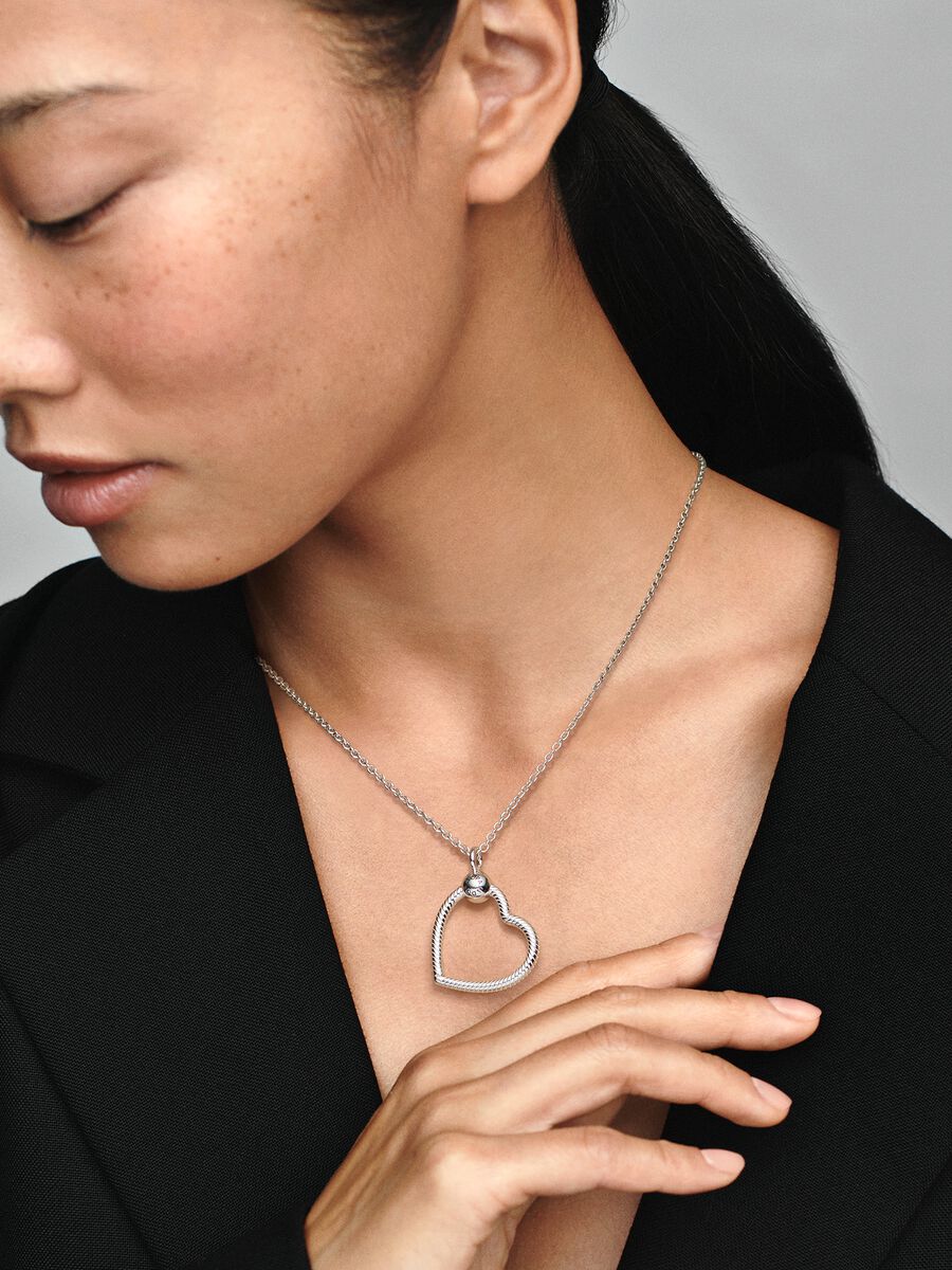 Pendentif en « O » en forme de cœur Pandora Moments