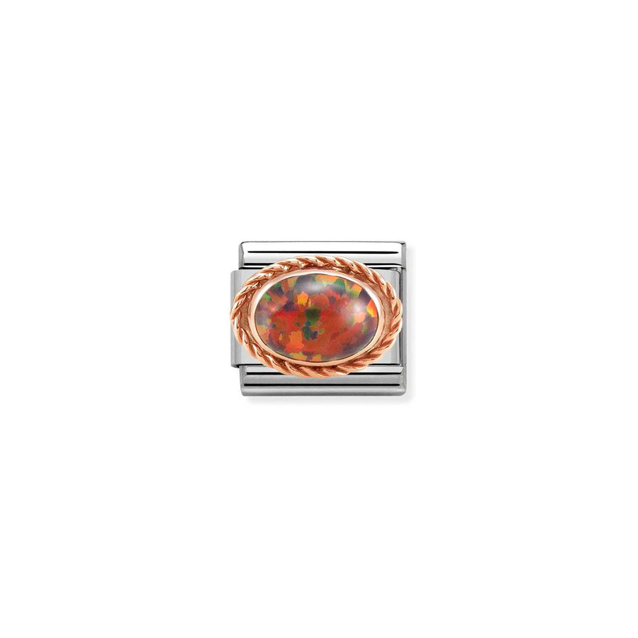 Charm Rouge Opal - Or Rose 9K
